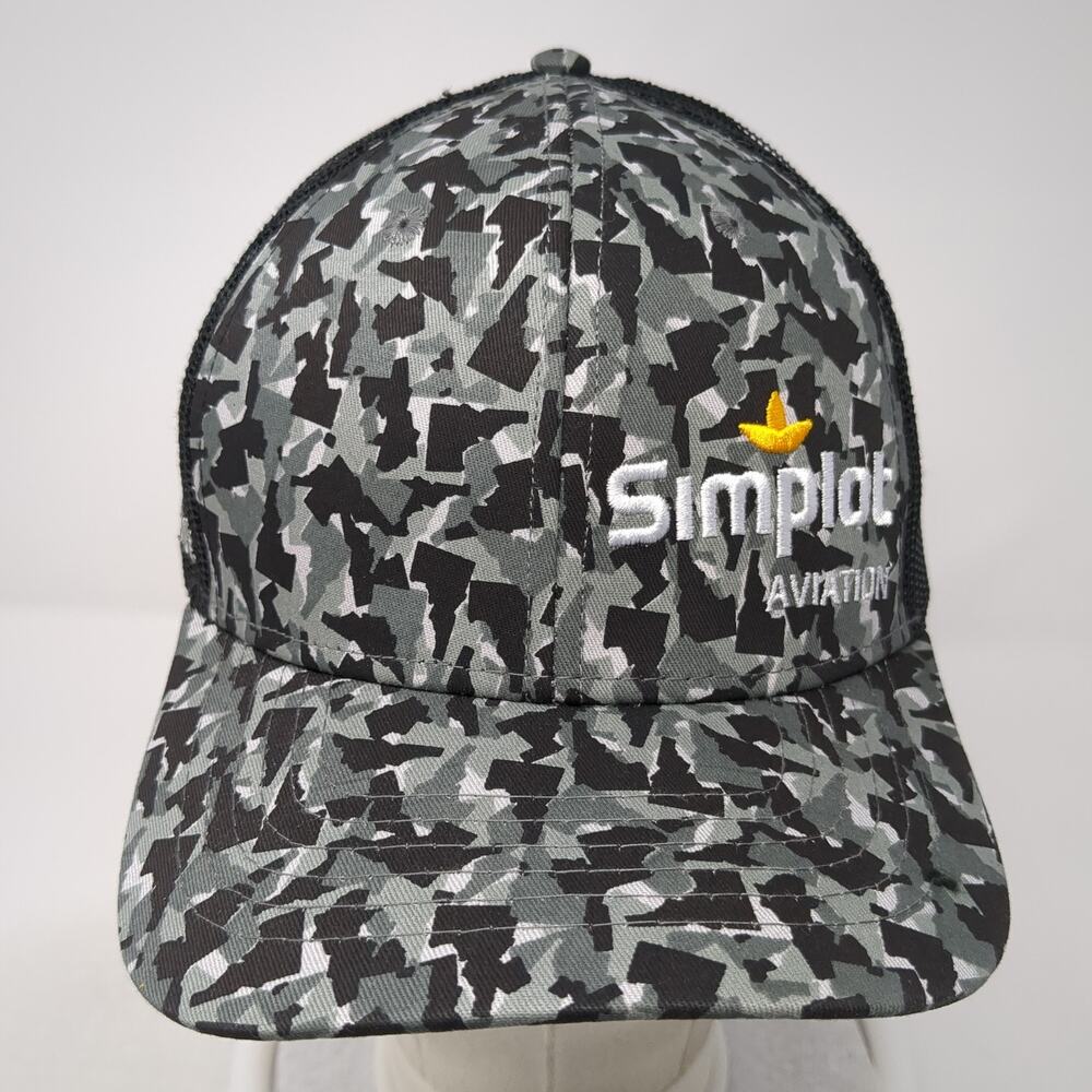 Simplot Aviation Snapback Trucker Hat Multi Os Ad… - image 2